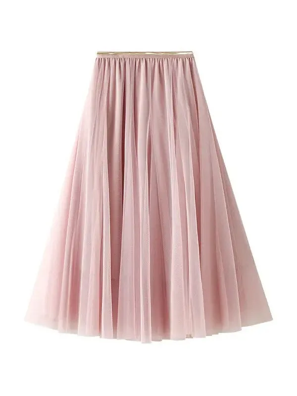 Chiffon midi skirt