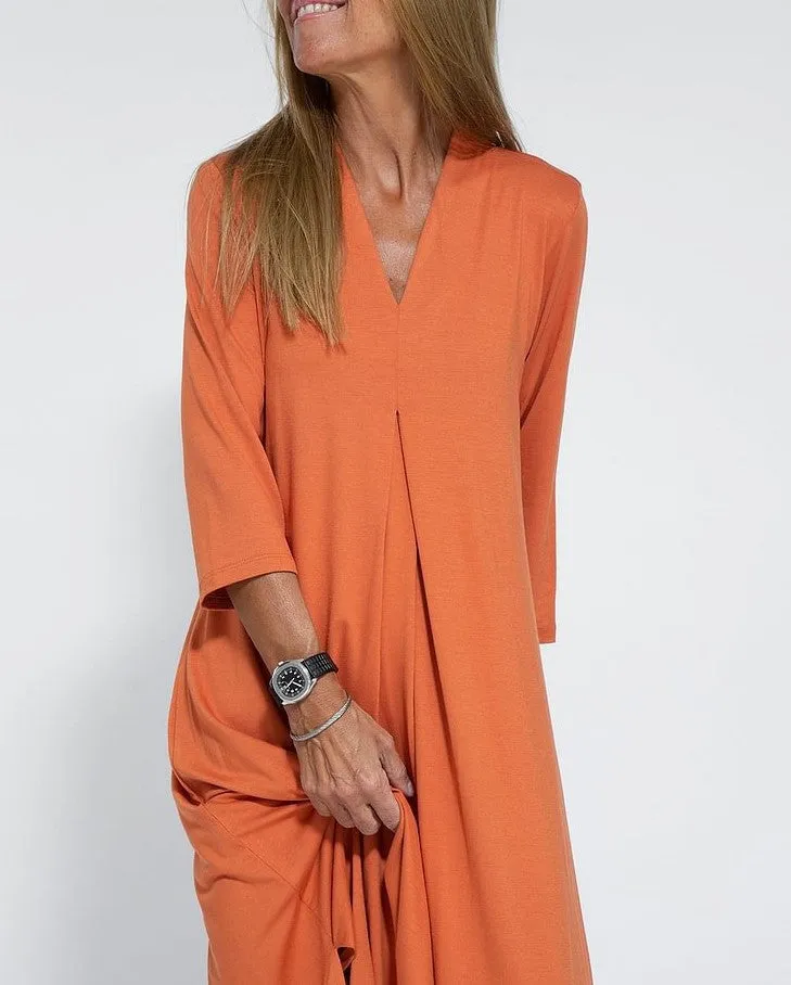 Fashion V-Neck Slit Dress