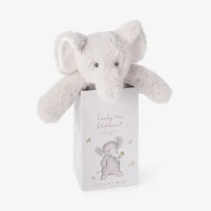 Lucky the Elephant Snuggler Plush Security Blanket w/gift Box