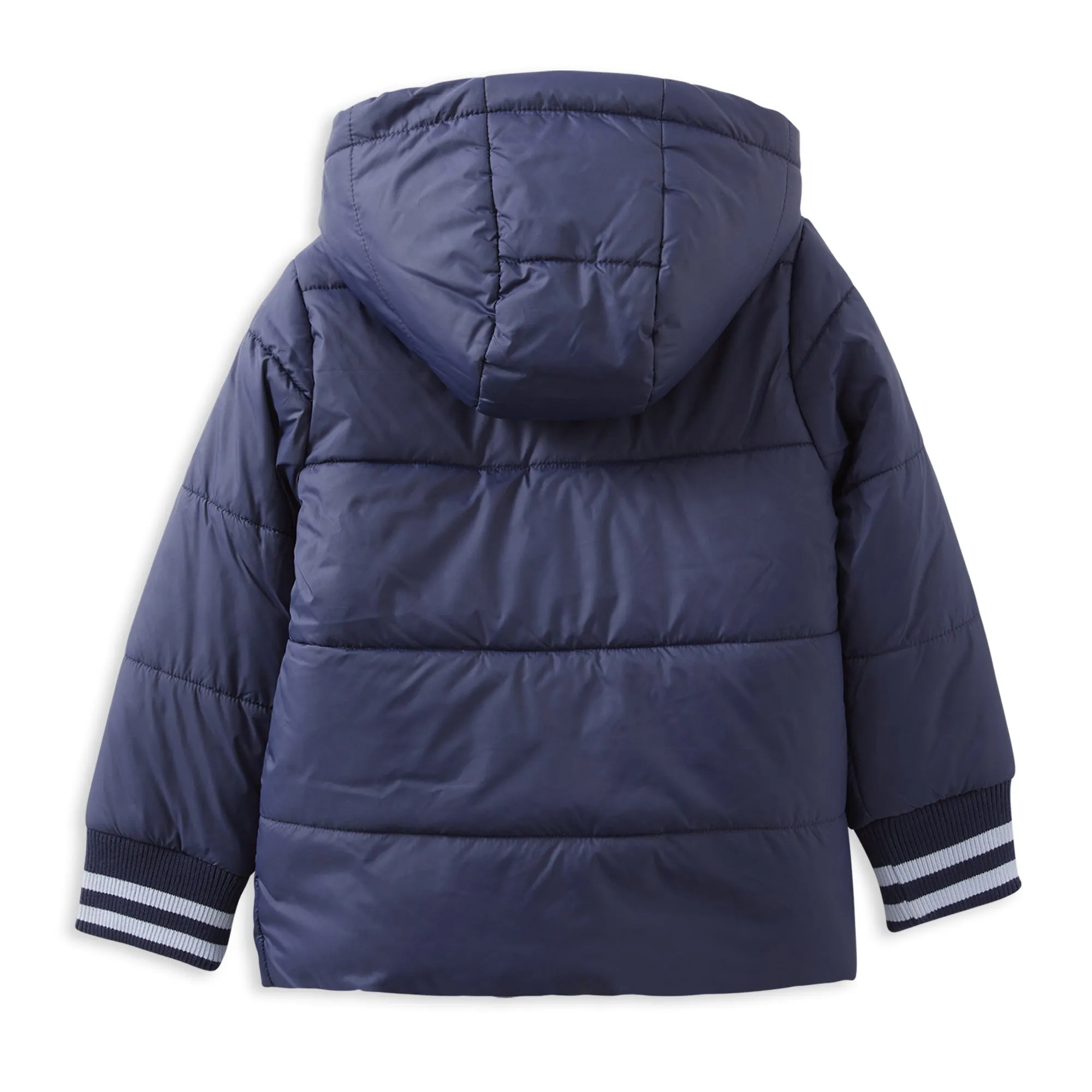 Milky Navy Tipping Puffer Jacket