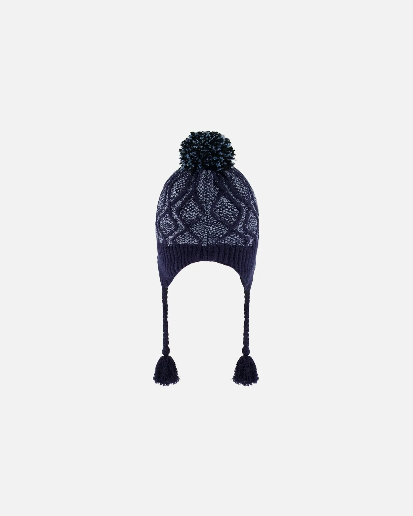 Peruvian Knit Hat Heather Blue