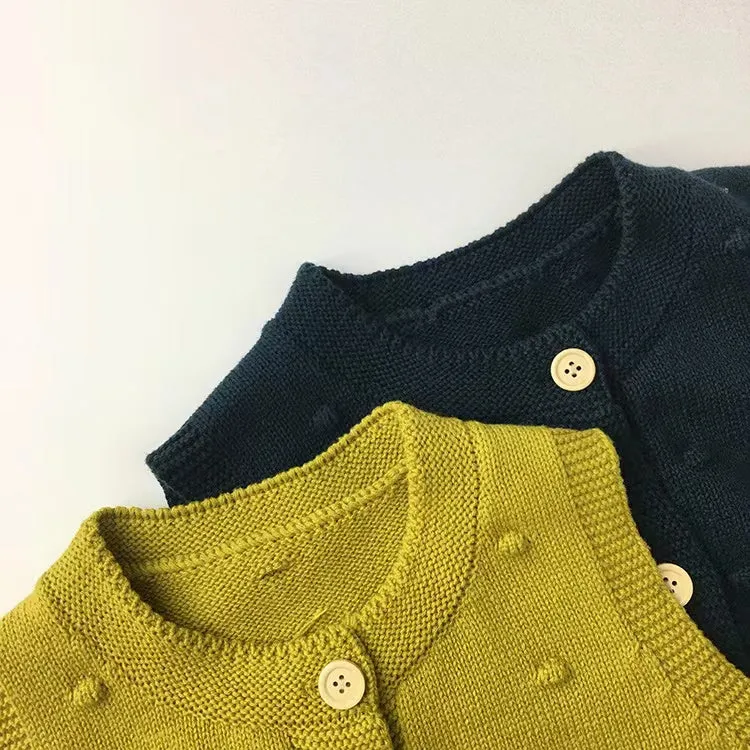 Spots Knitted Vest Cardigan
