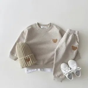 Teddy - Bear baby tracksuit set with Bear Detail