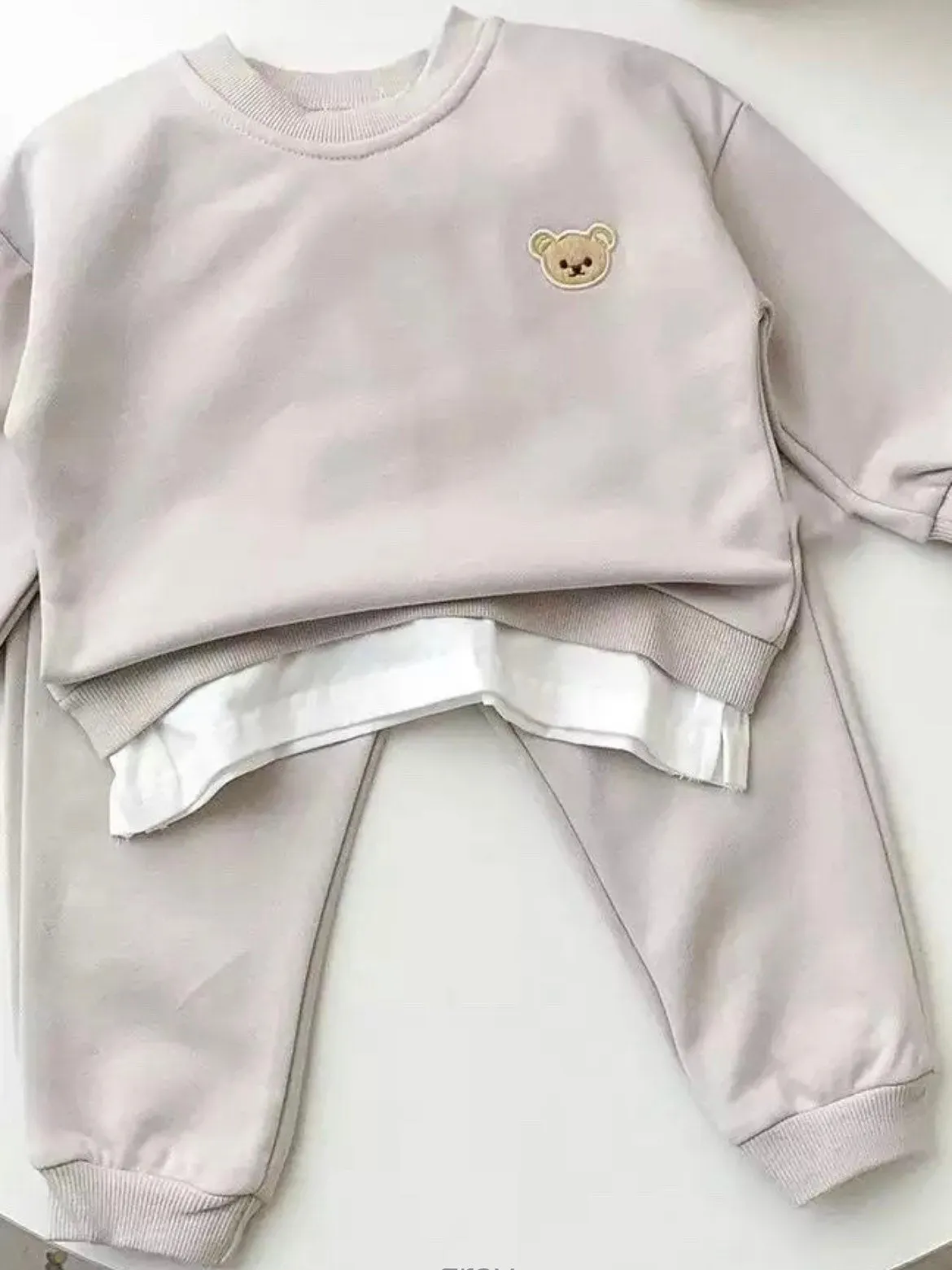 Teddy - Bear baby tracksuit set with Bear Detail