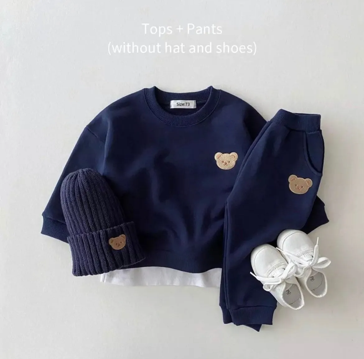 Teddy - Bear baby tracksuit set with Bear Detail