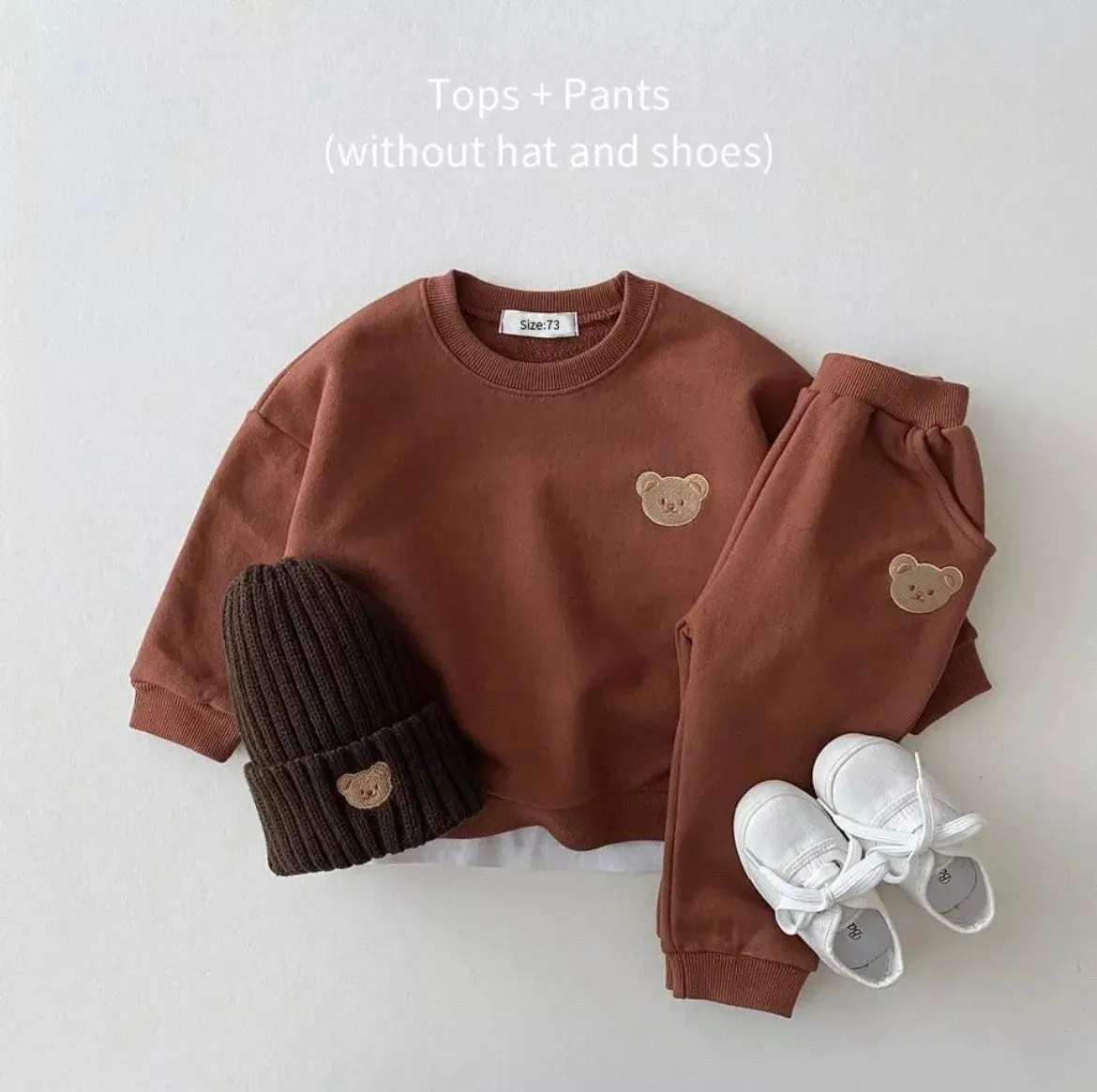 Teddy - Bear baby tracksuit set with Bear Detail
