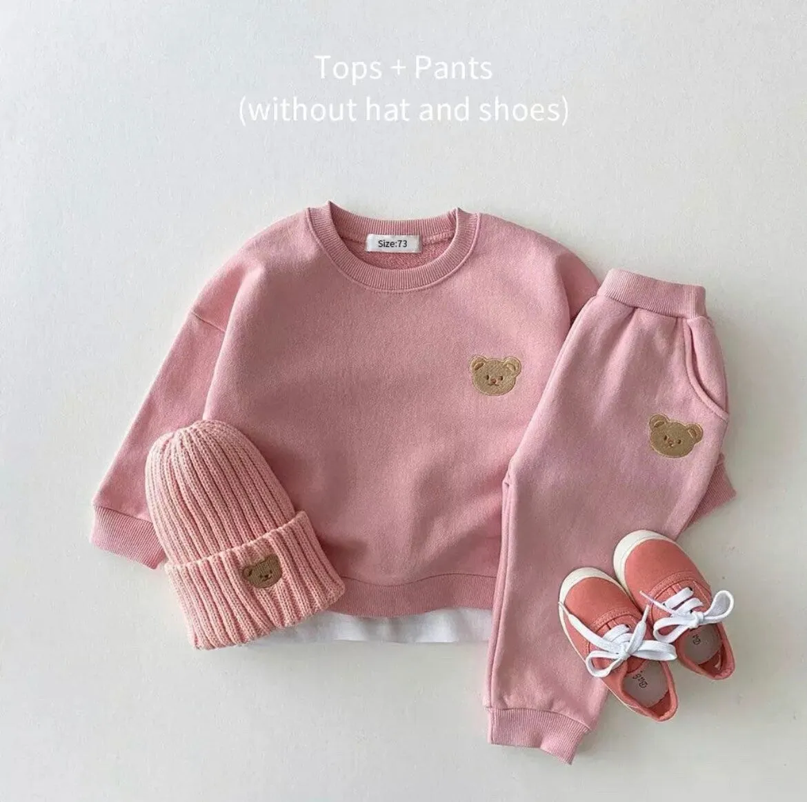 Teddy - Bear baby tracksuit set with Bear Detail