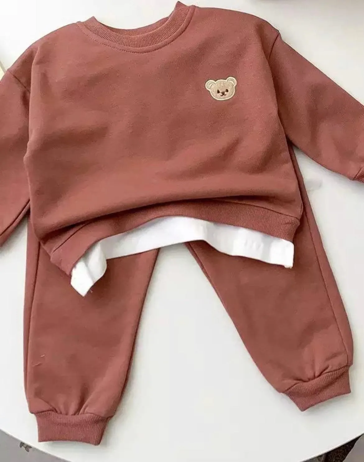 Teddy - Bear baby tracksuit set with Bear Detail